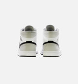Air Jordan 1 Mid Light Smoke Grey Womens Lifestyle Shoe - White/Light Smoke Grey/Black Limit One Per Customer