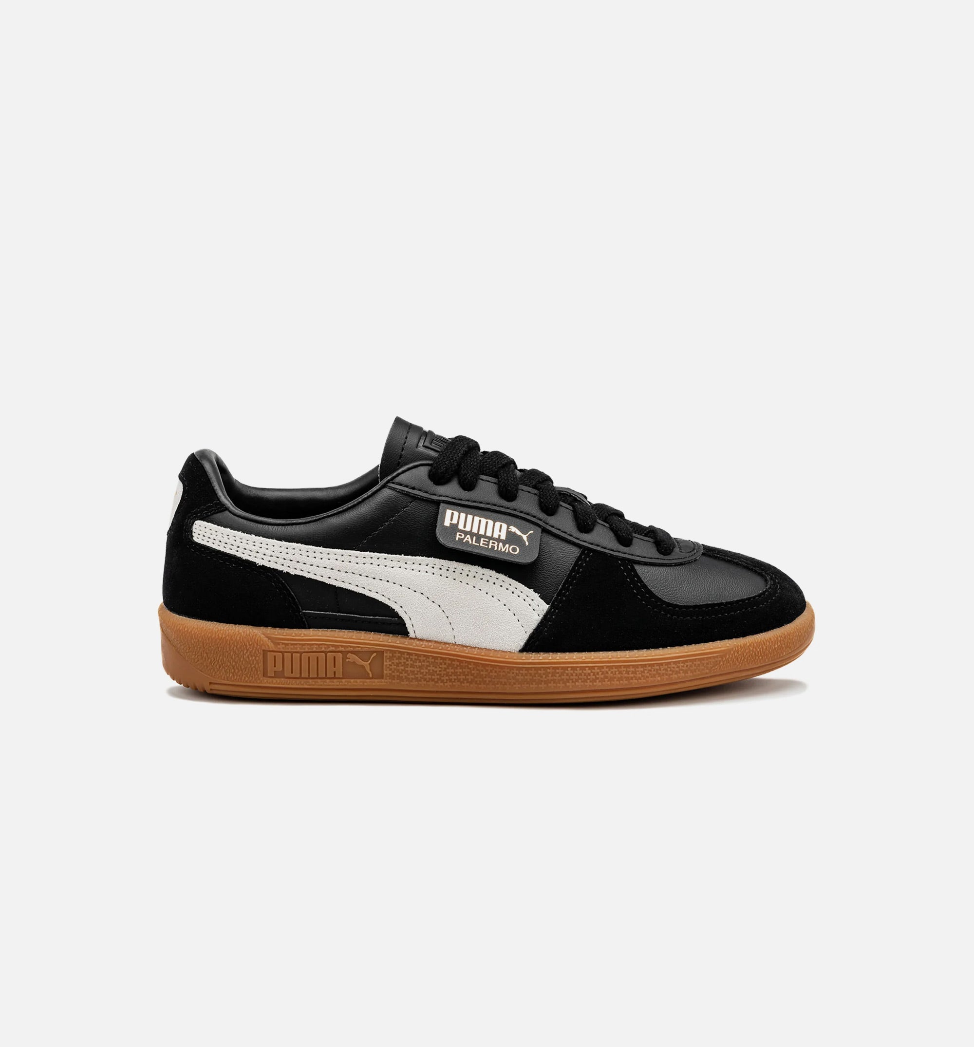 PUMA 39646403 Palermo Leather Black Mens Lifestyle Shoe - Black/Gum ...
