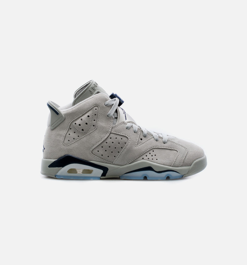 Air Jordan 6 Retro Georgetown Grade School Lifestyle Shoe - Grey/Navy Blue Free Shipping