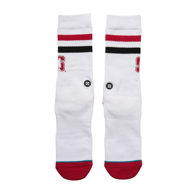 Stanford Logo Crew Socks - White