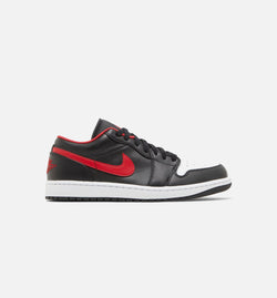 JORDAN 553558-063
 Air Jordan 1 Low White Toe Mens Lifestyle Shoe - Black/Red Image 0
