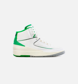JORDAN DQ8562-103
 Air Jordan 2 Retro Lucky Green Grade School Lifestyle Shoe - White/Green Image 0