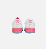 Air Force 1 Low Lotus Flower Grade School Lifestyle Shoe - White/Pink