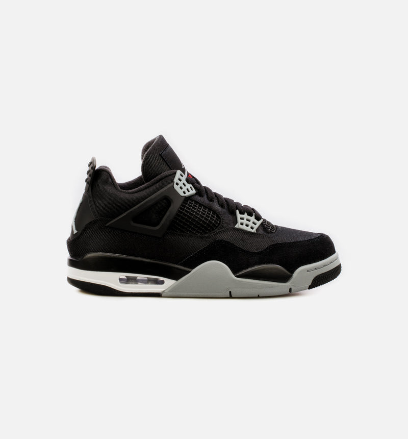 Air Jordan 4  Retro Black Canvas Mens Lifestyle Shoe - Black Limit One Per Customer