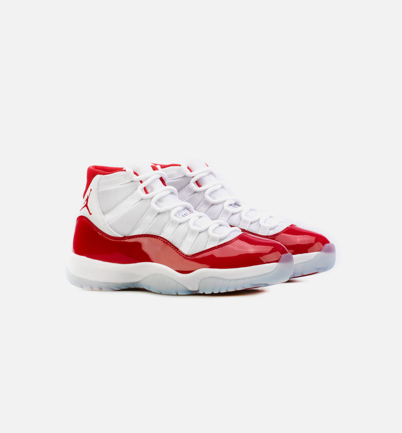 Air Jordan 11 Retro Cherry Mens Lifestyle Shoe - White/Red Limit One Per Customer