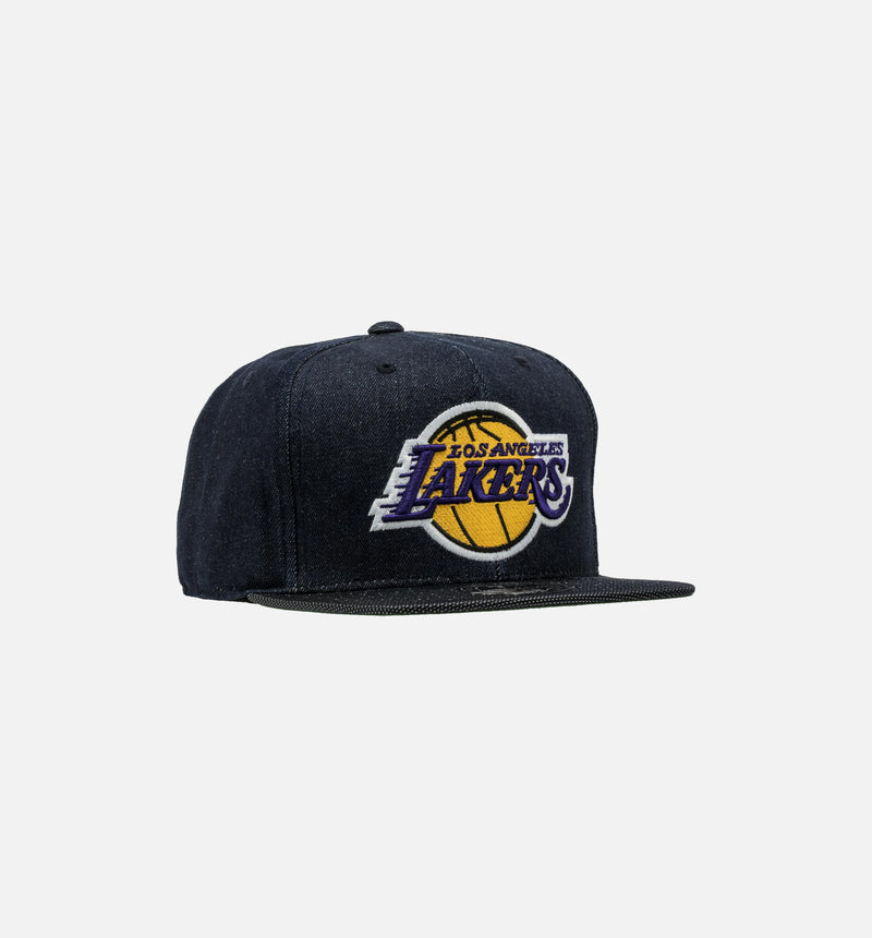 Los Angeles Lakers Men's Fitted Hat - Denim