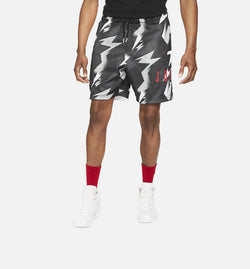 JORDAN CZ4757-010
 Jumpman Air Printed Mesh Mens Shorts - Black/White/Red Image 0