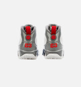 Air Jordan 9 Retro Fire Red Mens Lifestyle Shoe - White/Grey Free Shipping
