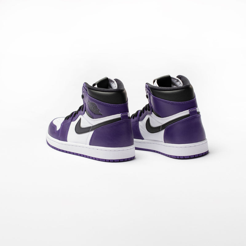 Air Jordan 1 Retro High Top OG Mens Lifestyle Shoe - White/Court Purple/Black Limit One Per Customer