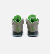 Air Jordan 5 Retro Green Bean Grade School Lifestyle Shoe - Silver/Green Free Shipping
